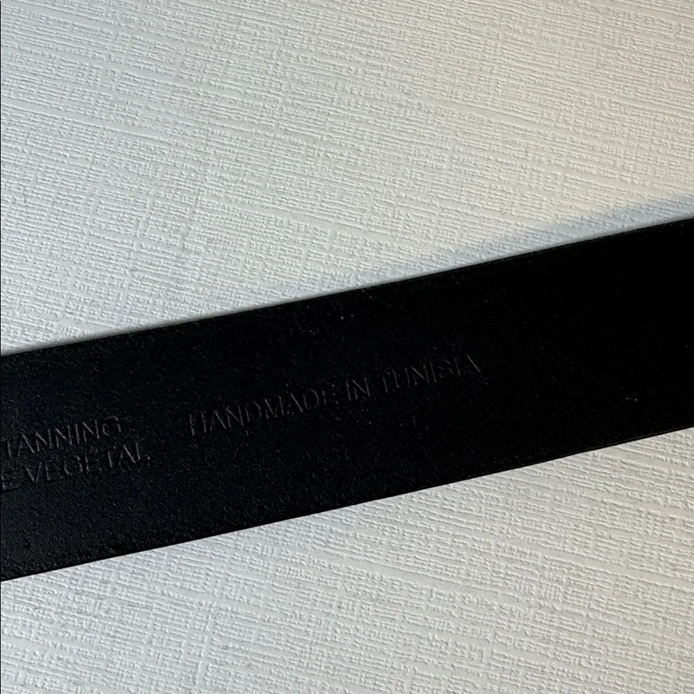 Hugo Boss mens 80 - 30 black cow skin leather Carmello  dress belt EUC